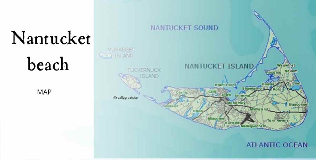 Nantucket beach map